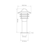 Pihapiirivalaisin Airam käpylä bollard Pihapiirival IP44 E27 glc rst H450 [4107070]