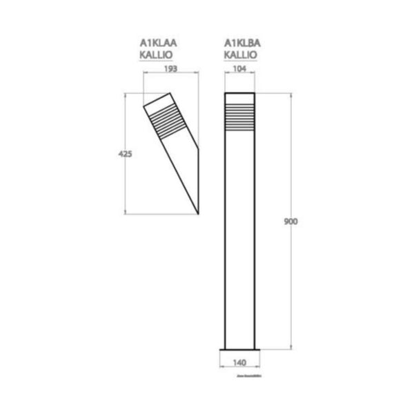 Pollarivalaisin Airam kallio Pihapiirivalaisin IP44 E27 glc gr H900 [4107274]