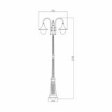 Pihapiirivalaisin Airam kartano trumpet pole Pihapiiriv trumpetpole IP44 2XE27 pcc wh [4116405]
