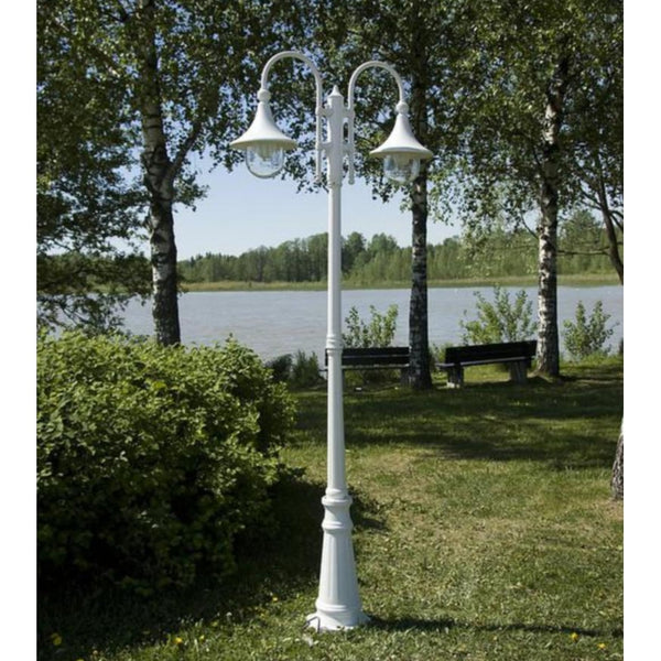 Pihapiirivalaisin Airam kartano trumpet pole Pihapiiriv trumpetpole IP44 2XE27 pcc wh [4116405]