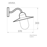 Seinävalaisin Ulko Arvika Arvika Ip44 E27 60W Musta [4107298] |