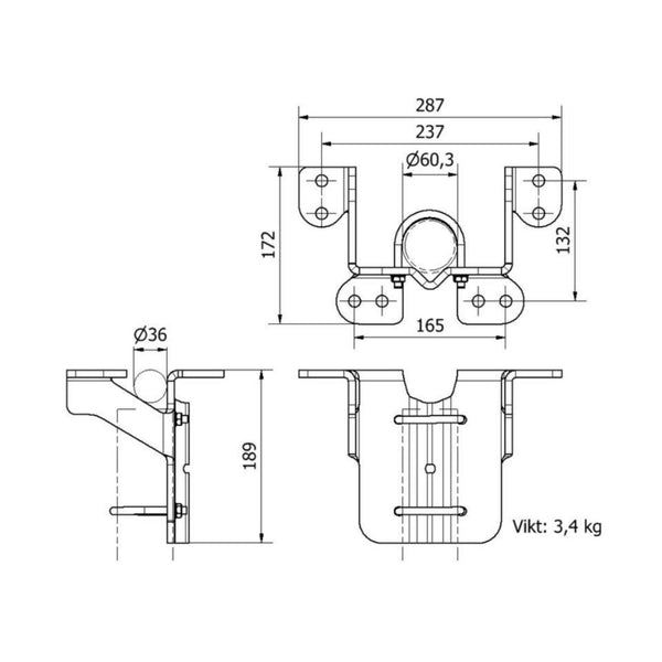 Latausasematarvike Next Green Katto - Ja Lattiakiinnitin Hd60 [3506311] |