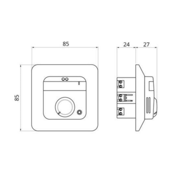 Lattiatermostaatti Ensto ECO10BTW - J 10A IP31 U VVS [2621160] |