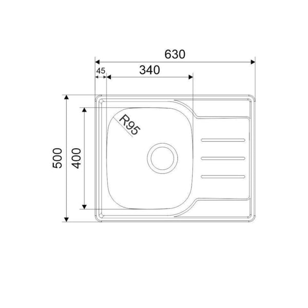 Päältäasennettava Allas Rst Danex 45-S Mini 5929347