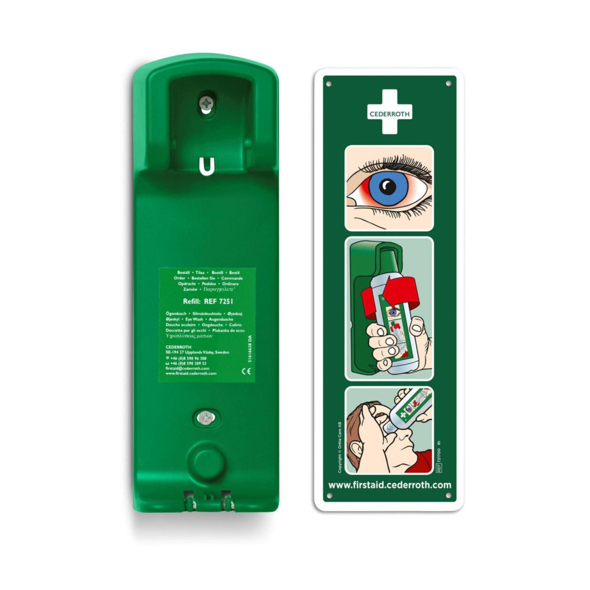 Seinäteline Silmänhuuhtelupull Cederroth 7200 [262230] |