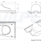 Kattoläpivienti Vilpe CLICK 360044 TIILI Ruskea 7820653
