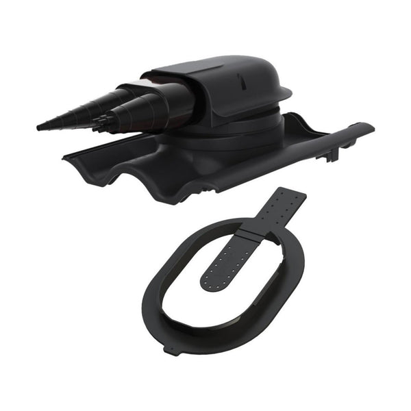 Kattoläpivienti Click Vilpe 360202 Solar Tiili Mus [7820716] |