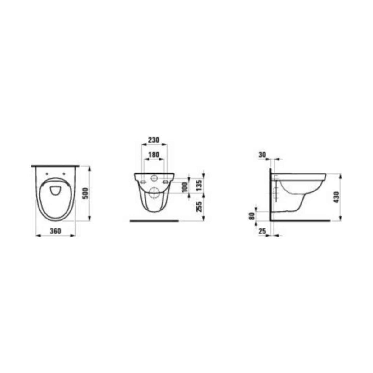 Laufen Seinä - Wc Kompas Rimless Istuinkannella [5657508] |