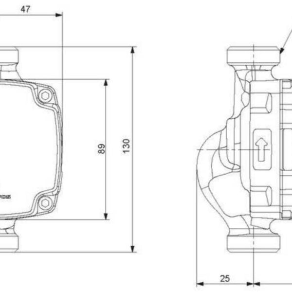 Lämpöjohtopumppu Grundfos Alpha1 go 15-60 130 220-240V 9 [4616586]