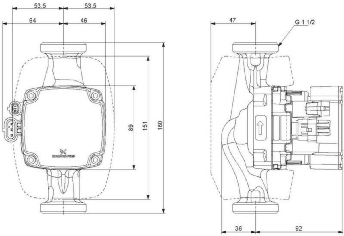 Lämpöjohtopumppu Grundfos ALPHA2 GO 25-60 180 220-240V 9 [4616572]
