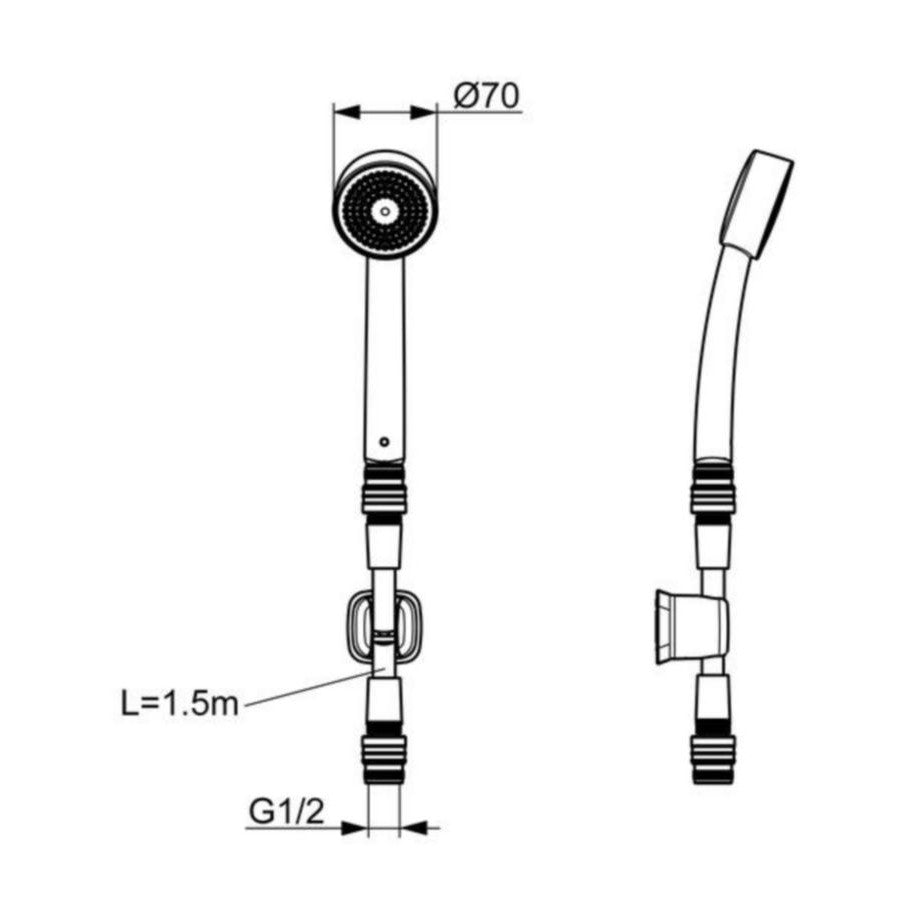 Käsisuihkusetti Oras Medipro 324M - 11 [6510351] |