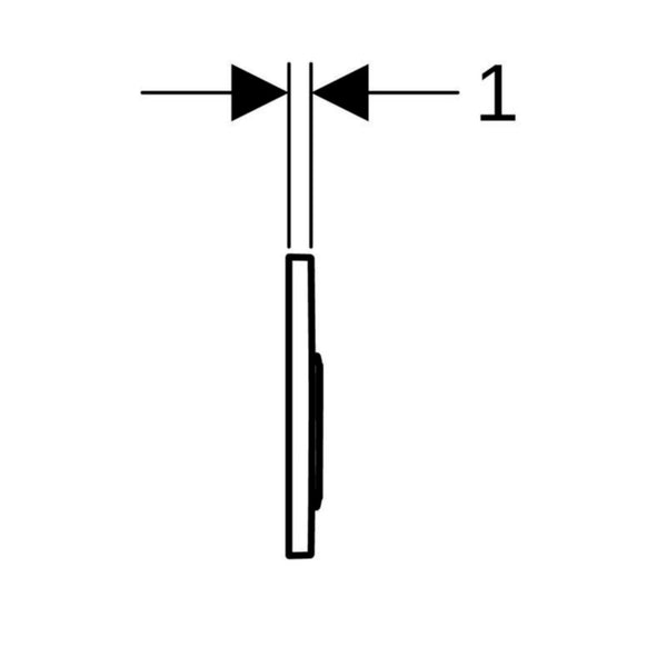 Huuhtelupainike Geberit omega20 valkoinen/kromi [5756327]