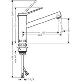 Keittiöhana Hansgrohe 74802000 Zesis M33 140 1J Krom [6250476] |
