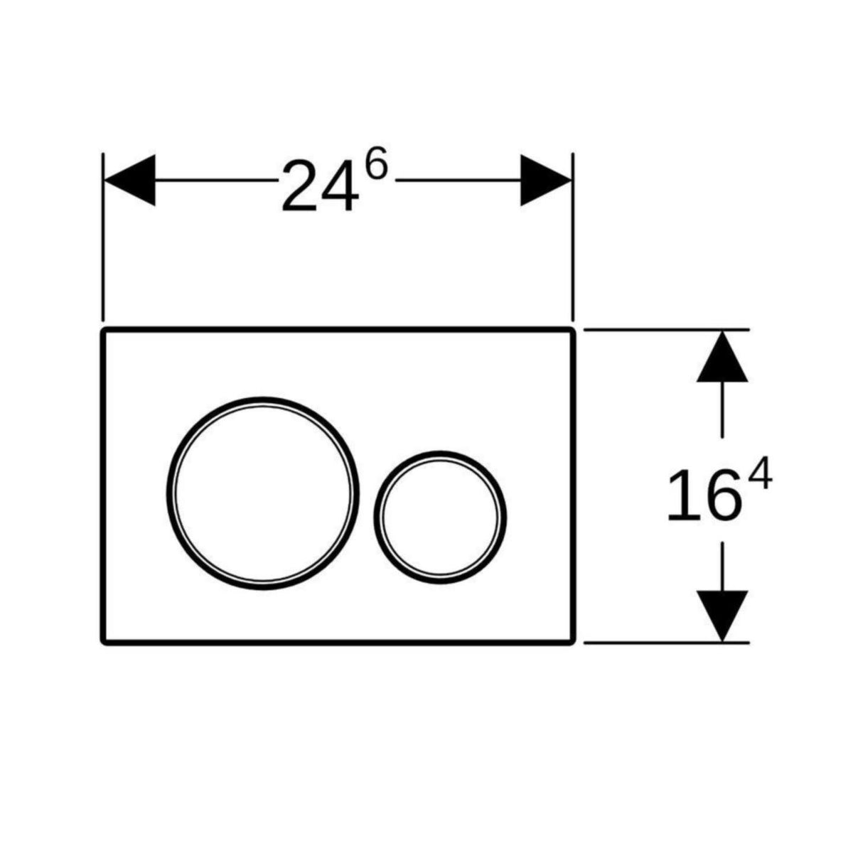 Huuhtelupainike Geberit Sigma 20 2 - H valkoinen/kromi 115.882.KJ.1 [5756365] |