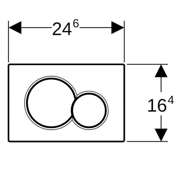 Huuhtelupainike Geberit Sigma 01 2-H Duofix valkoinen [5756121]