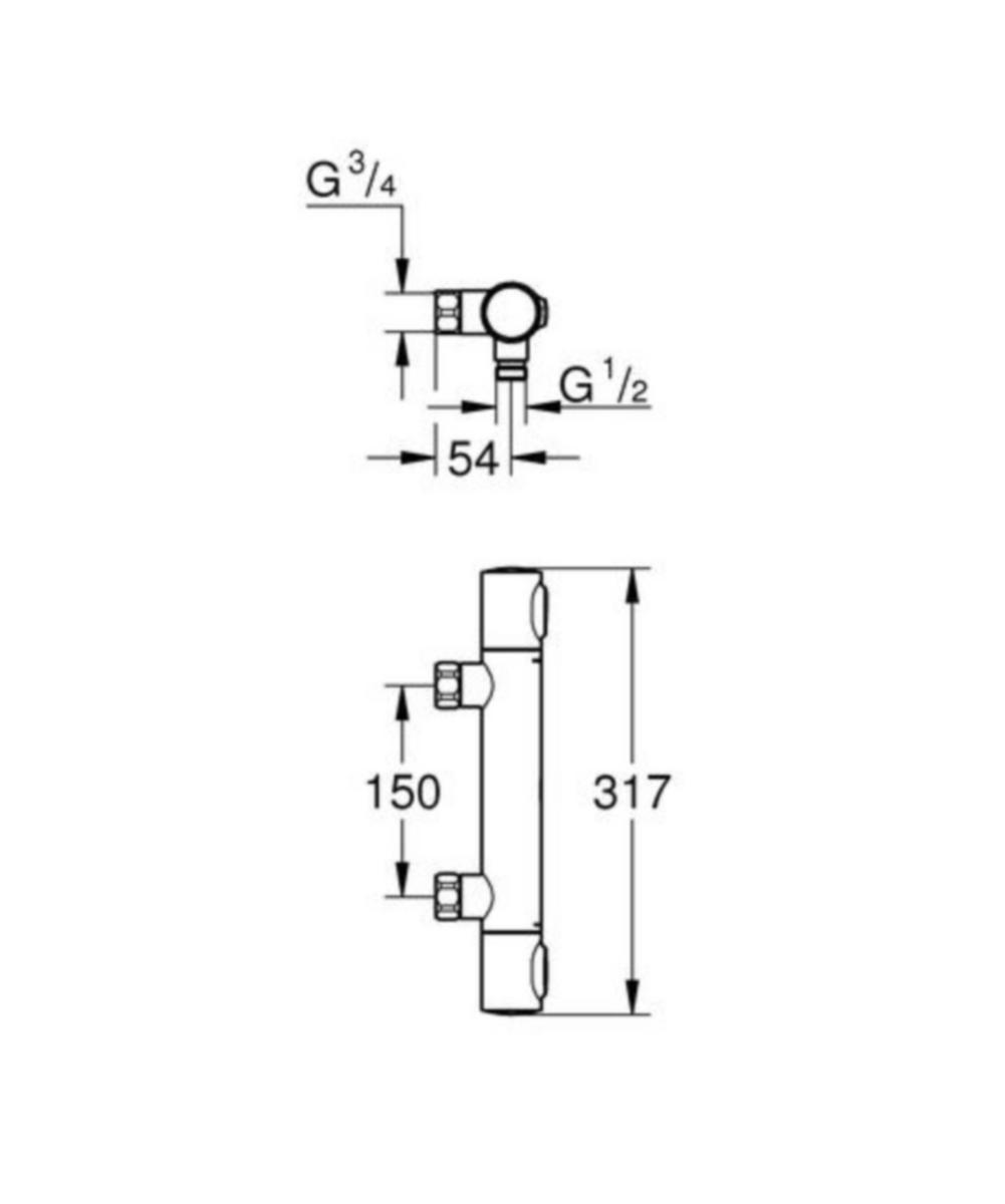 Suihkuhana 348032430 Grohe Grohtherm 500, mattamusta [6325214]