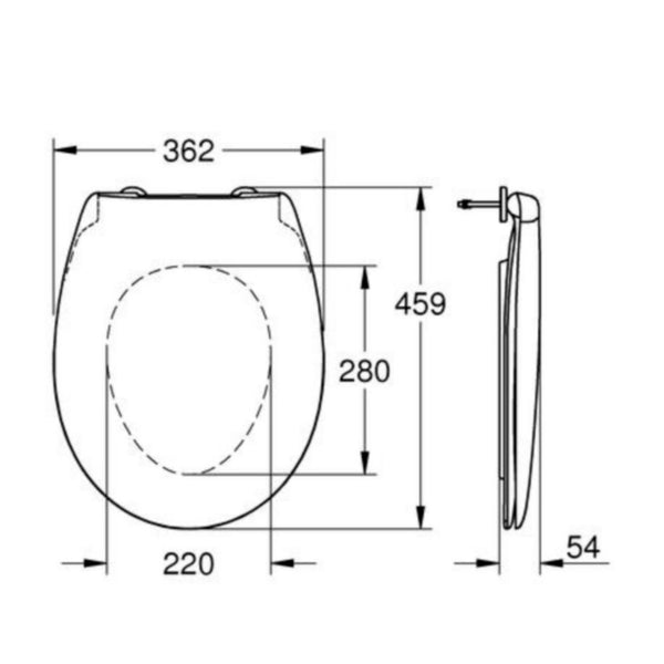 WC-istuinkansi Grohe Bau Ceramic 103860SH00 Softclose [5718003[