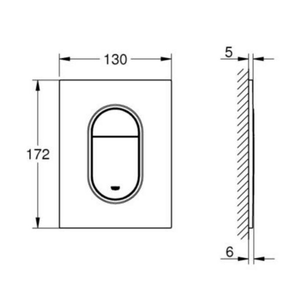 Huuhtelupainike 2-H 37624000 Grohe Arena Cosmopolitan kromi [5753579]