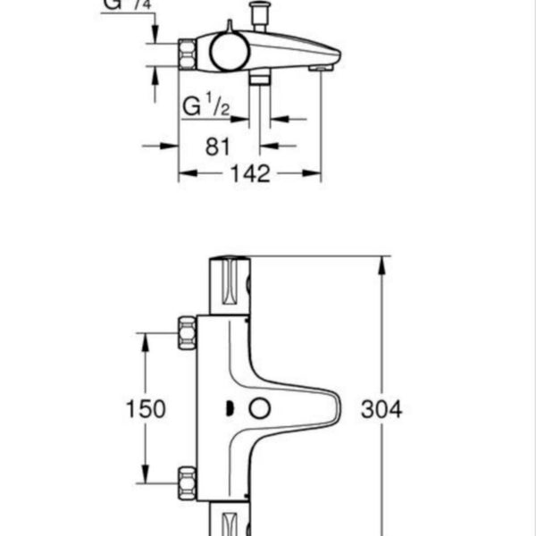Suihkutermostaatti JP 1022062430 Grohe Grohtherm 800 musta [6325217]