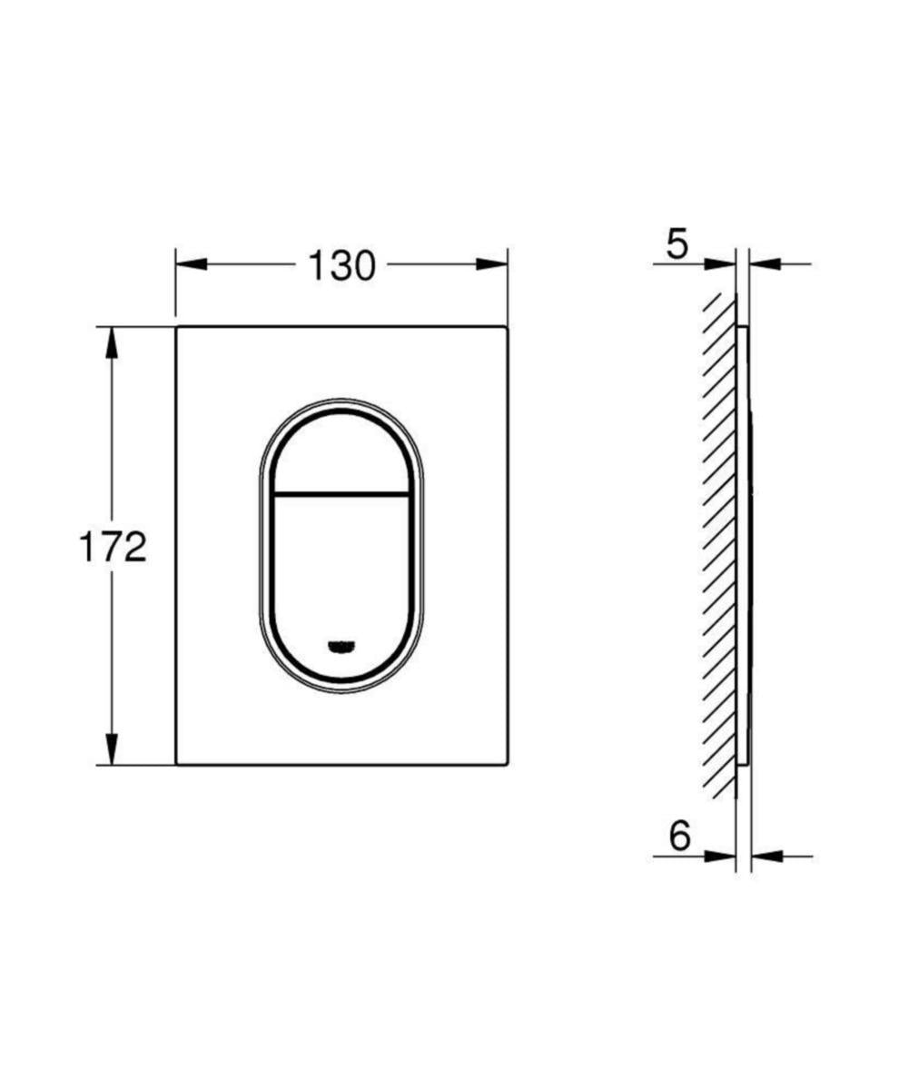 Huuhtelupainike 2-H 37624KF0 Grohe Arena Cosmopolitan musta [5753631]