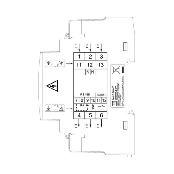 Energiamittari Carlo Gavazzi Em340 3V 65A Lk B 3 - Din [6706032] |
