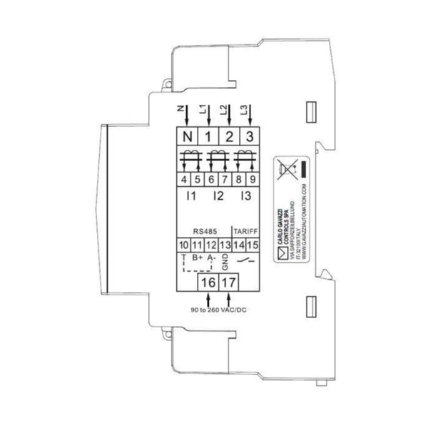 Energiamittari Carlo Gavazzi Em330 3V 5A Lk B 3 - Din S1 [6706047] |