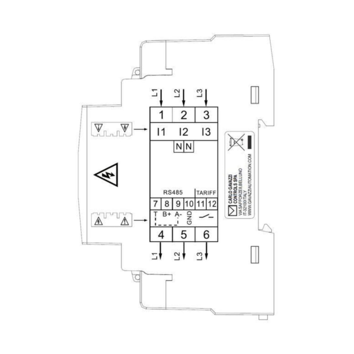 Energiamittari Carlo Gavazzi Em340 3V 65A Lk B 3 - Din M1 Pfb [6706049] |