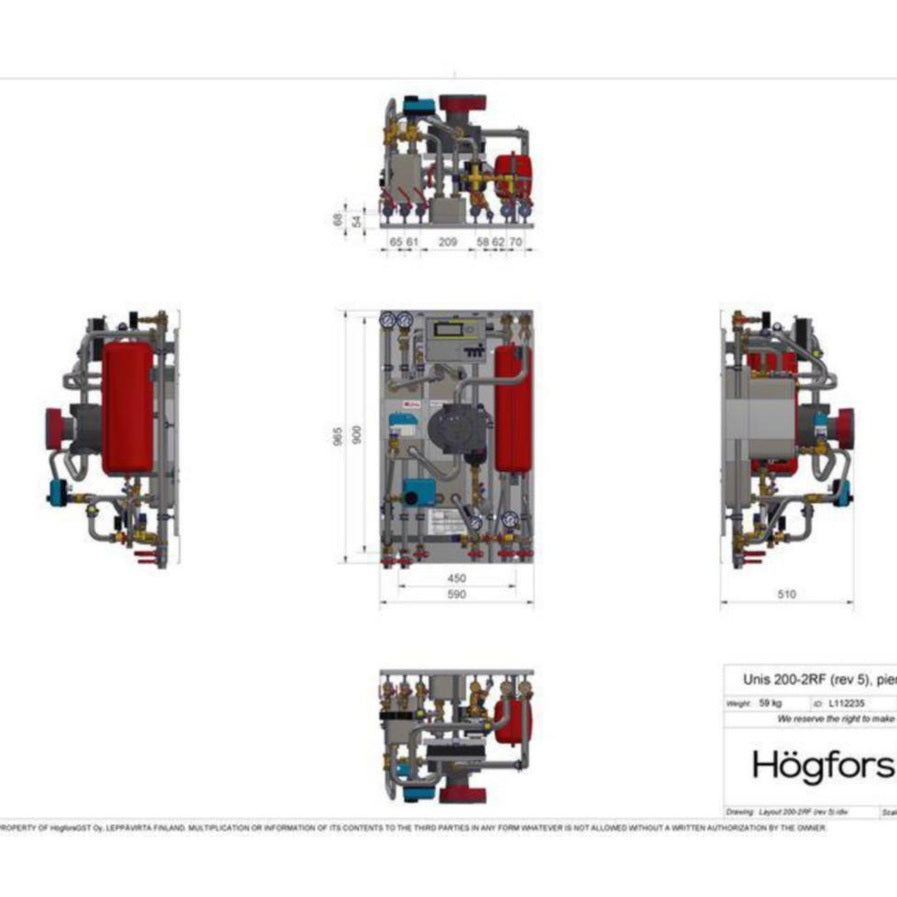 Heat distribution center Högfors gst Unis 200-2RF-O/ Ouman [5316046]
