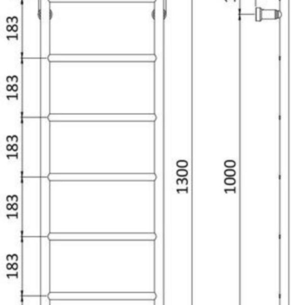 Pyyhekuivain sähkö Rej Design Tango 1300x395 musta timer 75w, FI [5281378]