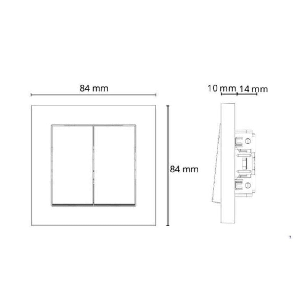 Kytkin Install 6+6/16A/250V/Ip21 Ukj 0X Mus [2108526] |