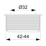 Viemäröintitiiviste Purus D43 - 32Mm/Musta [2363501] |