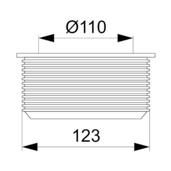 Viemäröintitiiviste Purus D123 - 110Mm/Musta [2363528] |