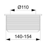 Viemäröintitiiviste Purus D150 - 110Mm/Musta [2363529] |