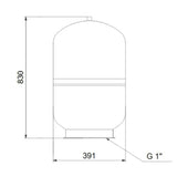 Kalvopainesäiliö Gt-H-80 Pn10 G1 V Grundfos 3436634