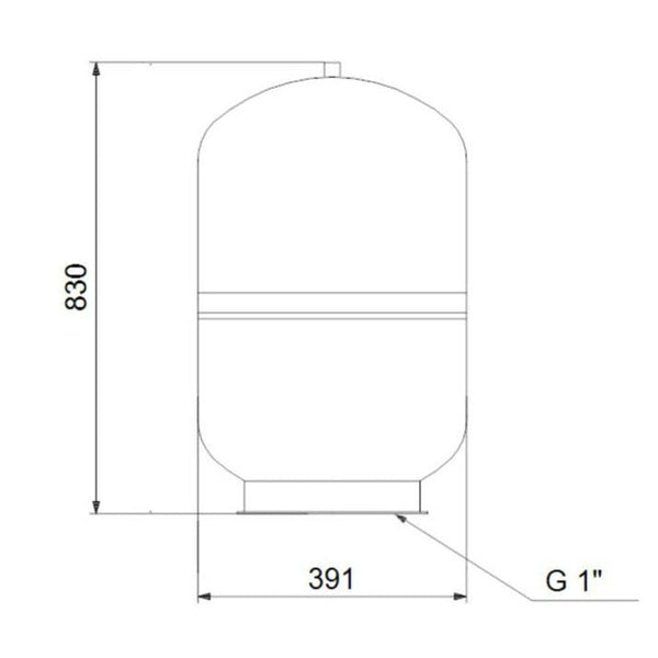 Kalvopainesäiliö Gt-H-80 Pn10 G1 V Grundfos 3436634