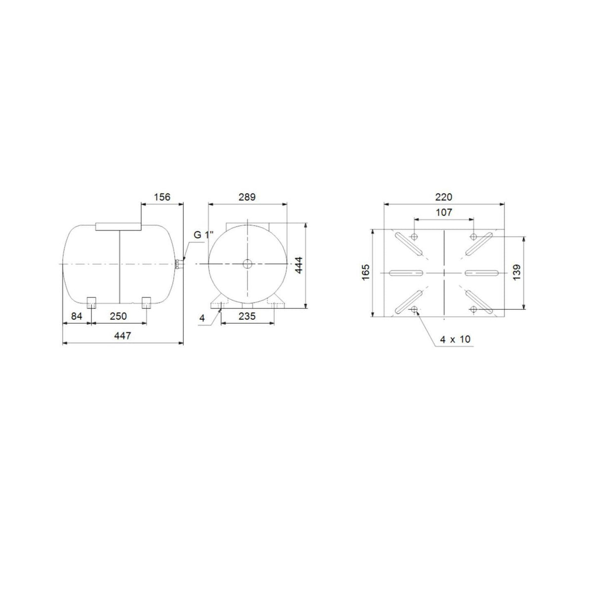 Kalvopainesäiliö Gt-H-24 Pn10 G1 H Grundfos 3436633