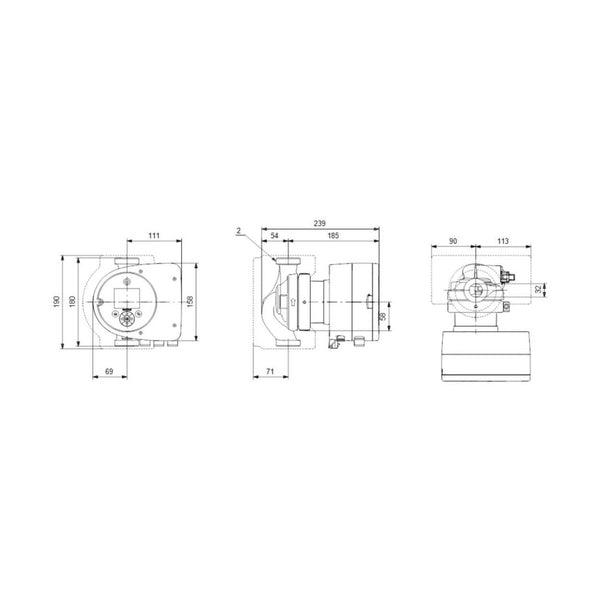 Lämpöjohtopumppu Grundfos MAGNA3 32 - 100 180 1 - V [4615513] |