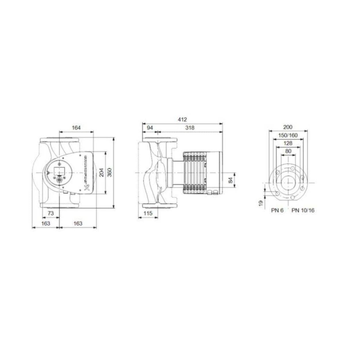 Lämpöjohtopumppu Grundfos Magna3 80 - 60 F 360 1X230V ]4615165] |