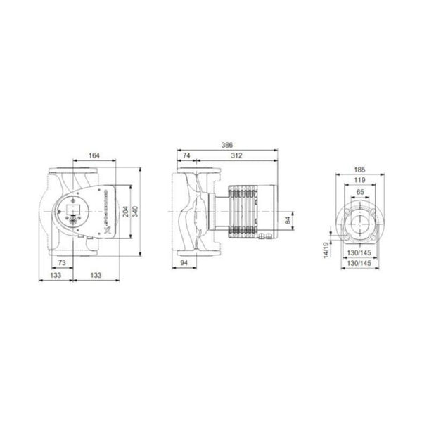 Lämpöjohtopumppu Grundfos Magna3 65 - 80 F 340 1X230V [4615160] |