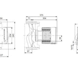 Lämpöjohtopumppu Grundfos Magna3, laipalliset MAGNA3 50-40 f 240 1X230V [4615151]