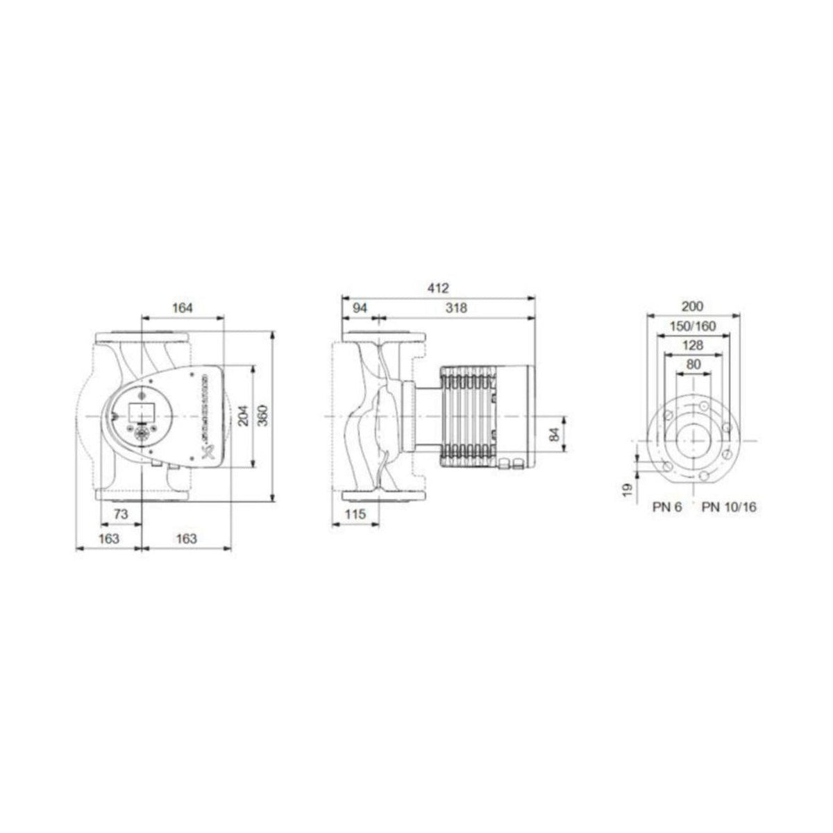 Lämpöjohtopumppu Grundfos Magna3 80 - 40 F 360 1X230V [4615164] |