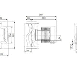 Lämpöjohtopumppu Grundfos Magna3, laipalliset MAGNA3 40-100 f 220 1X230V [4615147]