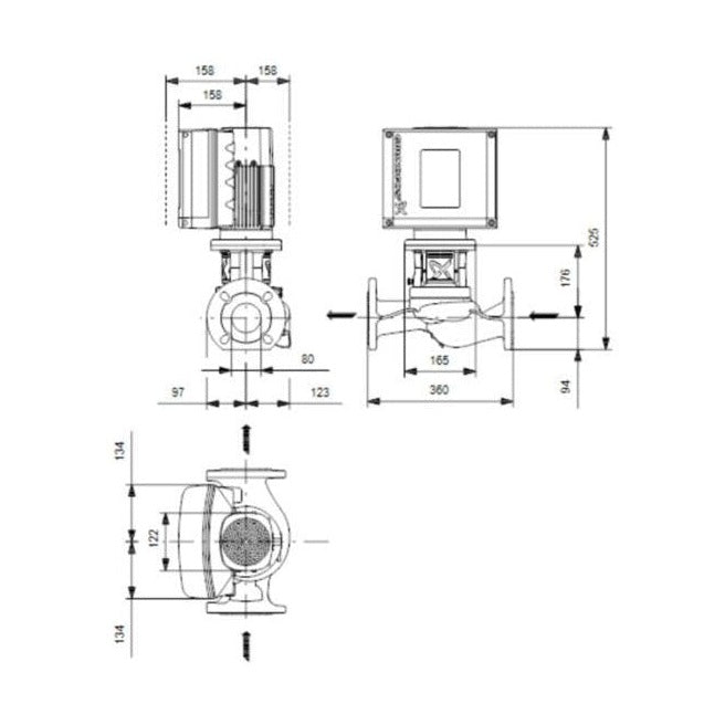 Grundfos Kiertovesipumppu Tpe2 80 - 40 - N [4616309] |