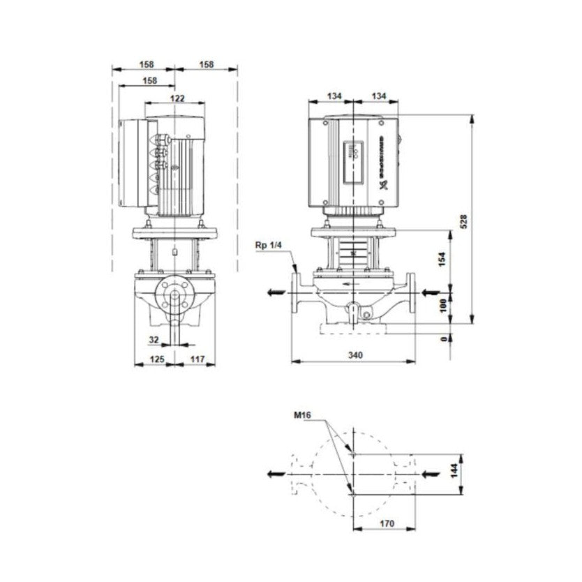 Grundfos Kiertovesipumppu Tpe 32 - 250/2 [4616449] |