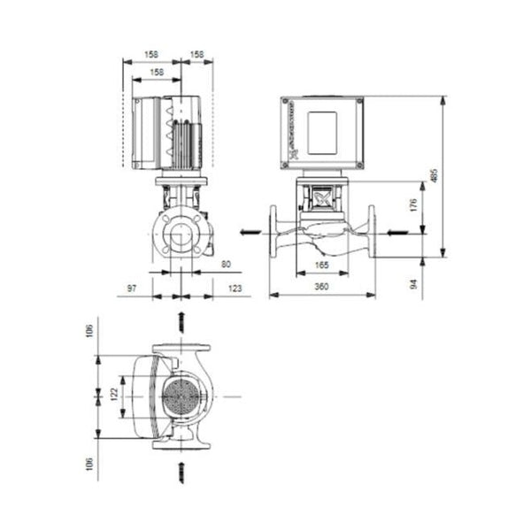 Grundfos Kiertovesipumppu Tpe2 80 - 40 - N [4616233] |
