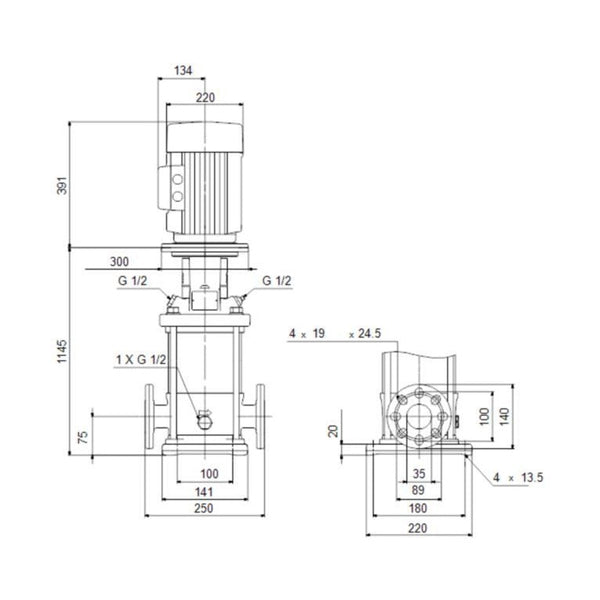 Grundfos Paineenkorotuspumppu Monijaks. Cr 5 - 32 [4925413] |