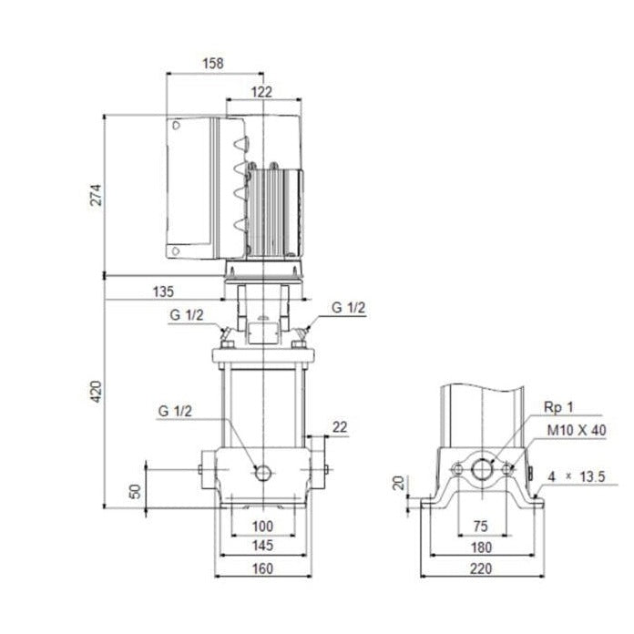 Paineenkorotuspumppu Monijaks. Cre 3 - 11 [4925678] |