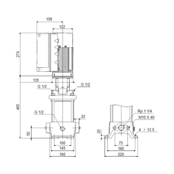 Paineenkorotuspumppu Monijaks. Cre 5 - 9 [4925685] |
