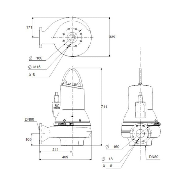 Grundfos Jätevesipumppu Slv.80.80.11.4.50D.C [4836115] |