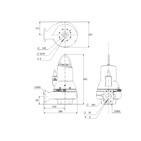 Grundfos Jätevesipumppu Sl1.50.80.22.2.50D.C [4836145] |